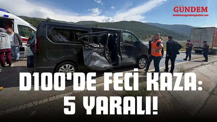 D100'de Feci Kaza: 5 Yaralı!