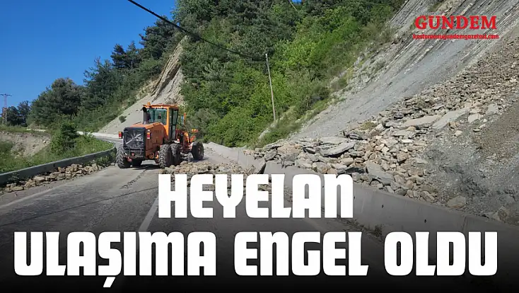 Kastamonu'da Heyelan Nedeniyle Kara Yolu Ulaşıma Kapandı