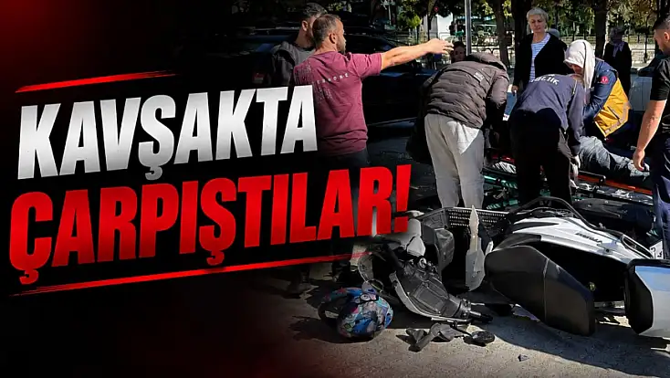 Kavşakta Çarpıştılar! O Anlar Kameraya Yansıdı