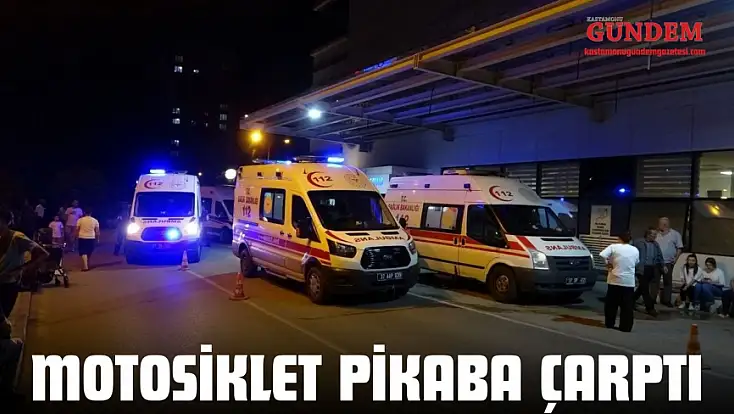 Motosiklet Pikaba Çarptı