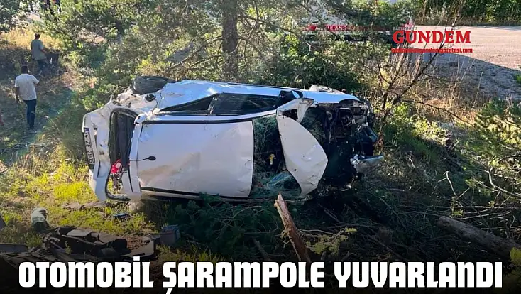 Otomobil Şarampole Yuvarlandı