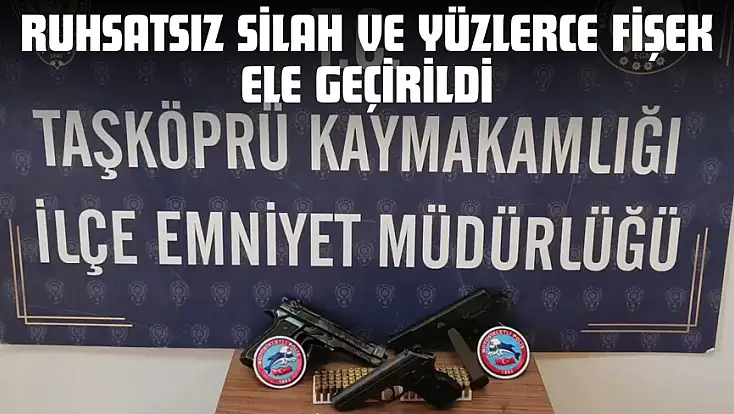 Ruhsatsız Silah Ve Yüzlerce Fişek Ele Geçirildi