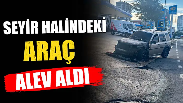 Seyir Halindeki Araç Alev Aldı