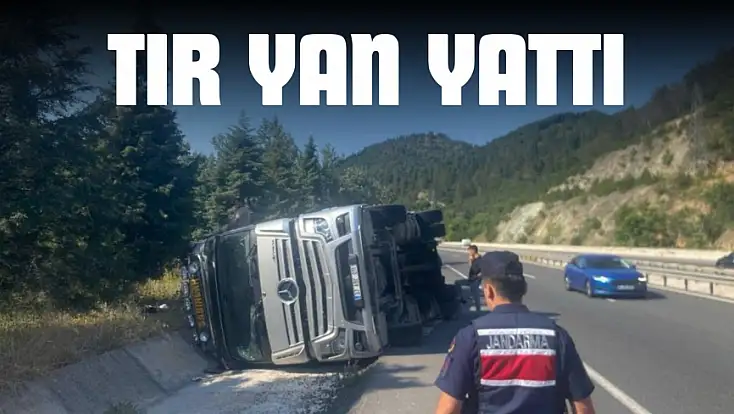 Tır Yan Yattı