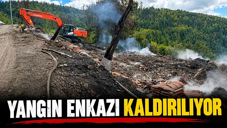 Yangın Enkazı Kaldırılıyor