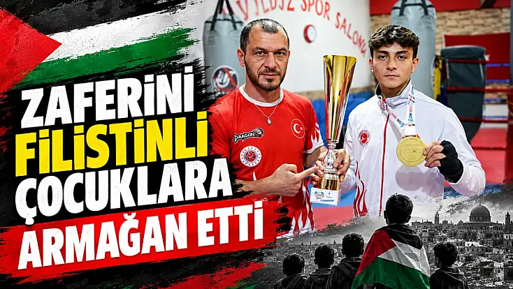 Zaferini Filistinli Çocuklara Armağan Etti