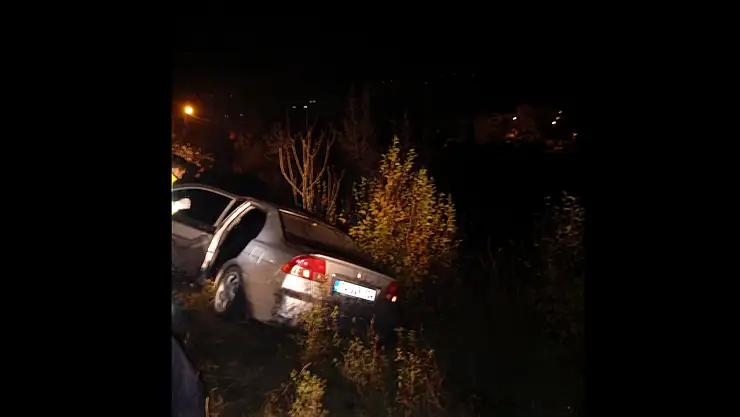 Alkollü Sürücü Polisten Kaçarken Kaza Yaptı