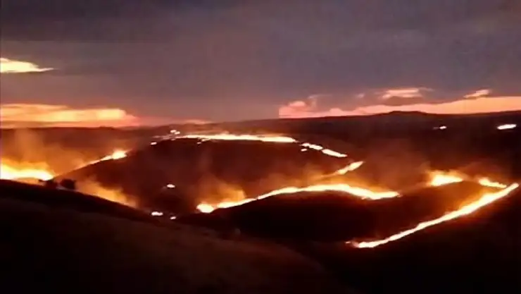 Çankırı'da etkili olan arazi yangını uzun uğraşlar sonucu kontrol altına alındı