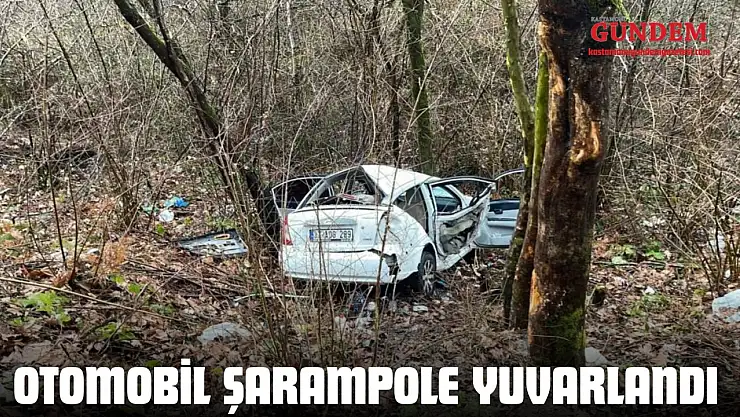 Kastamonu'da Otomobil Şarampole Yuvarlandı: 3 Yaralı