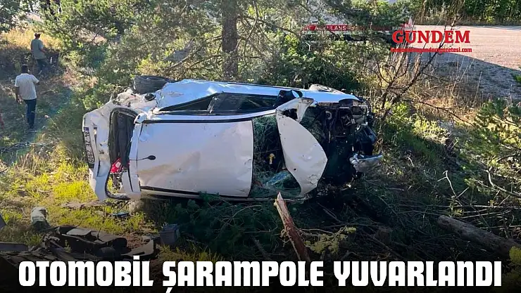 Otomobil Şarampole Yuvarlandı