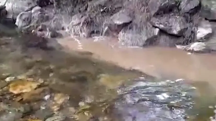 Bolu'da kanalizasyon sularının dereye karışmasına tepki