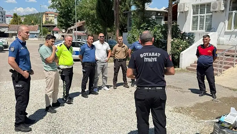 Emniyet personeline uygulamalı yangın eğitimi