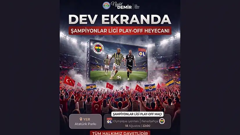 Fenerbahçe-Lyon Maçı İçin Dev Ekran Kuruluyor