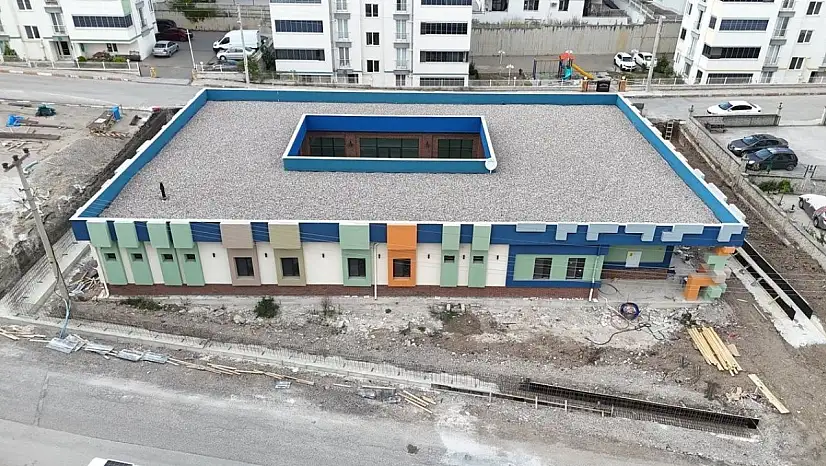 Karabük'te yeni anaokulu inşaatı sürüyor
