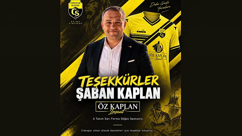 Özkaplan İnşaat, Cidespor'a Sponsor Oldu