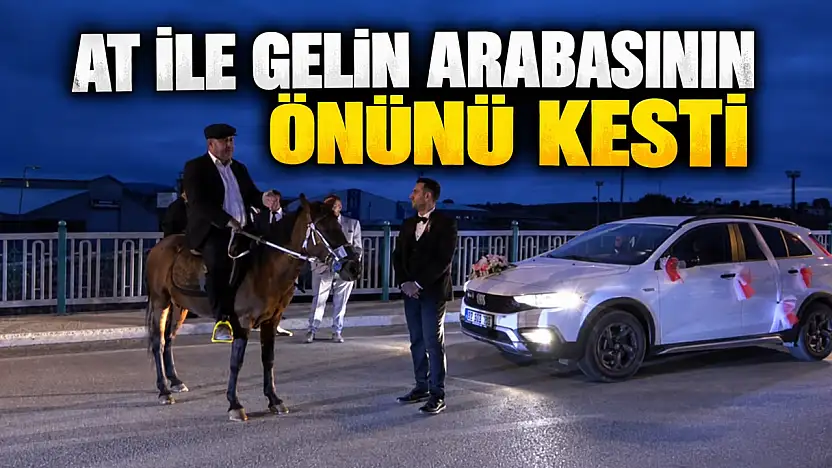 At İle Gelin Arabasının Önünü Kesti