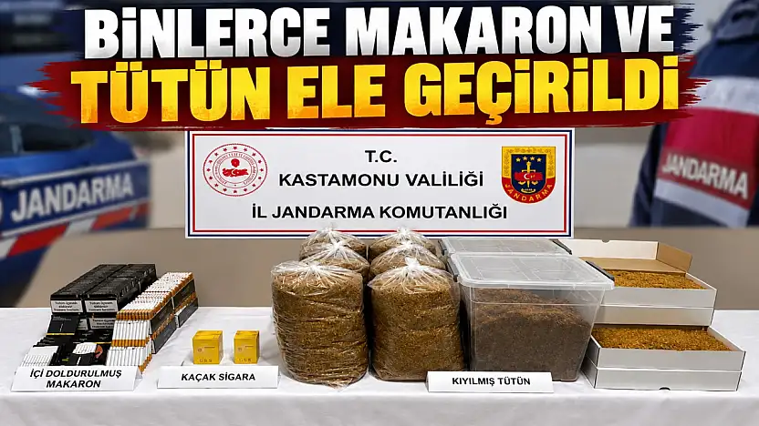 Binlerce Makaron Ve Tütün Ele Geçirildi