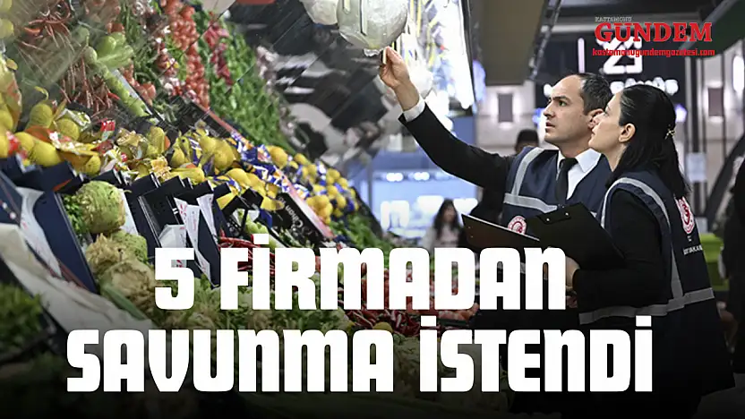 Kastamonu'da 5 Firmadan Savunma İstendi