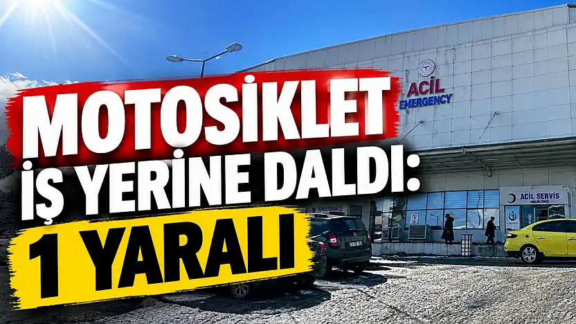 Motosiklet İş Yerine Daldı: 1 Yaralı