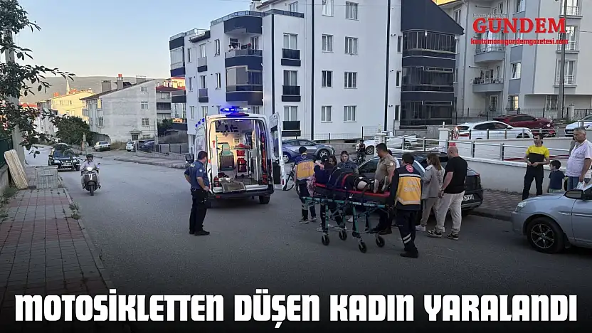 Motosikletten Düşen Kadın Yaralandı