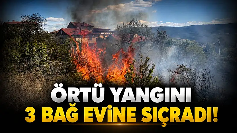 Örtü Yangını 3 Bağ Evine Sıçradı