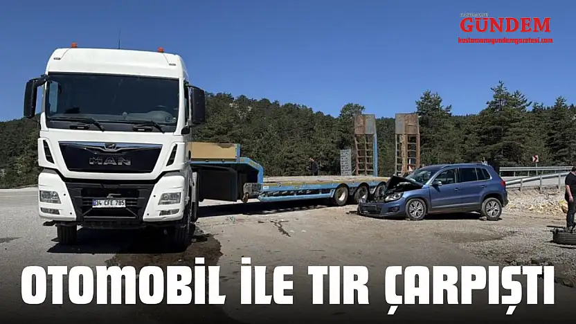 Otomobil İle Tırın Çarpıştığı Kazada 4 Kişi Yaralandı