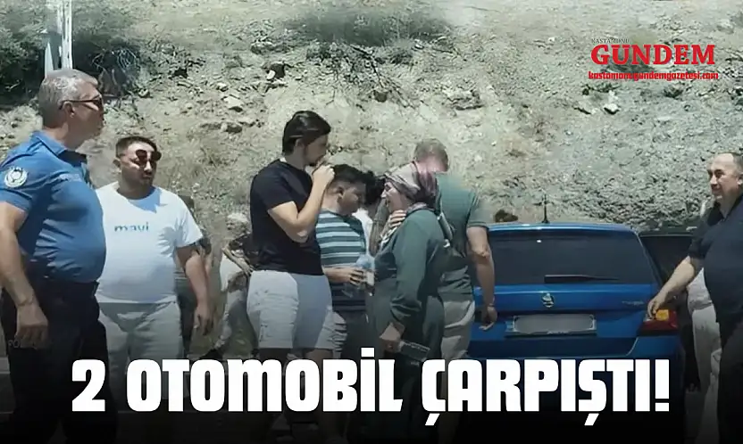 2 Otomobil Çarpıştı!