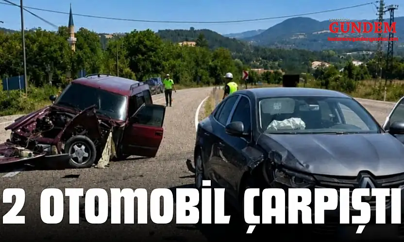 2 Otomobil Çarpıştı