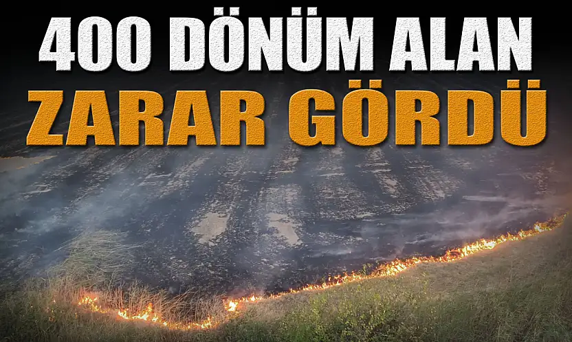 400 Dönüm Alan Zarar Gördü