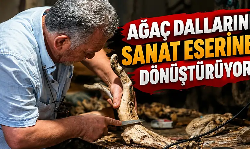 Ağaç Dallarını Sanat Eserine Dönüştürüyor