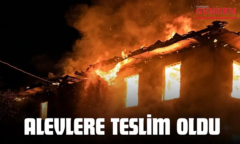 Ahşap Ev Alevlere Teslim Oldu