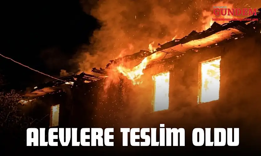 Ahşap Ev Alevlere Teslim Oldu