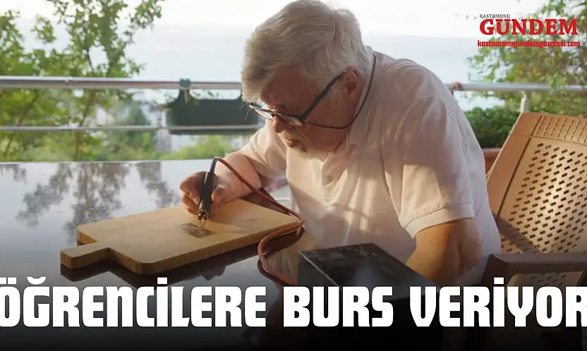 Ahşap Yakma Sanatıyla Öğrencilere Burs Veriyor