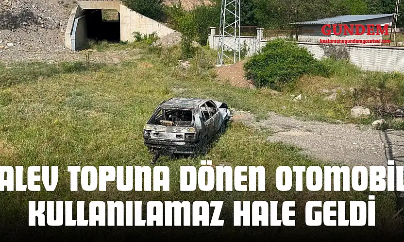Alev Topuna Dönen Otomobil Kullanılamaz Hale Geldi