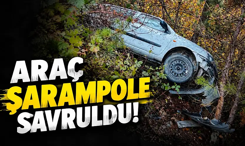 Araç Şarampole Savruldu!