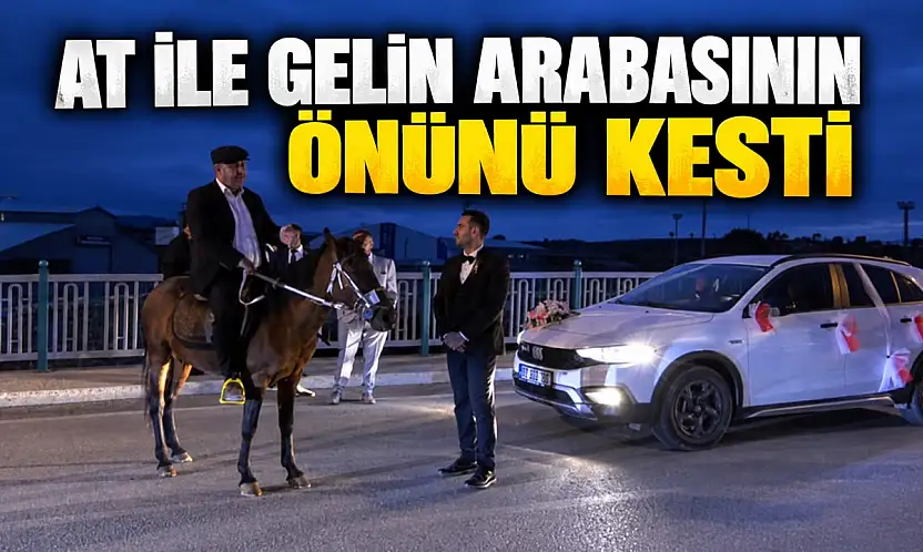 At İle Gelin Arabasının Önünü Kesti