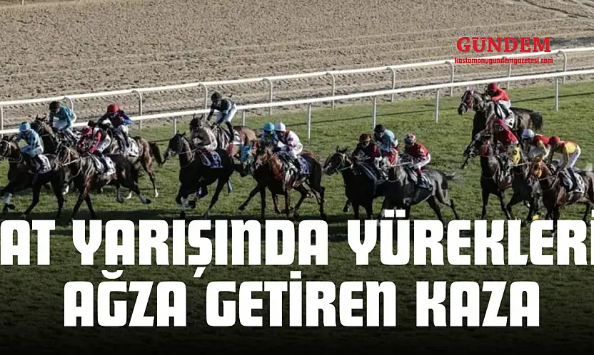 At Yarışında Yürekleri Ağza Getiren Kaza