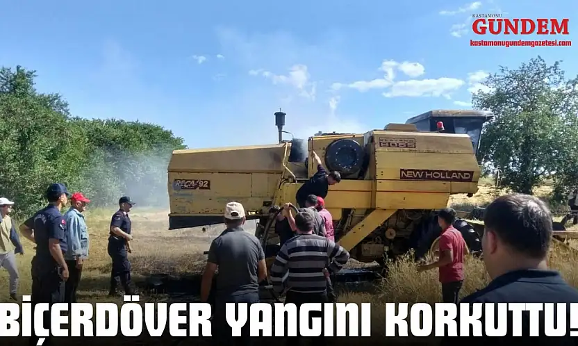 Biçerdöver Yangını Korkuttu!