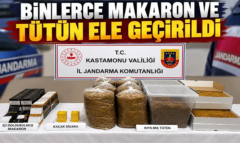 Binlerce Makaron Ve Tütün Ele Geçirildi