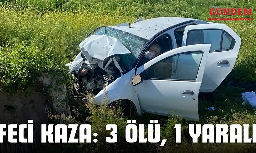 Feci Kaza: 3 Ölü, 1 Yaralı