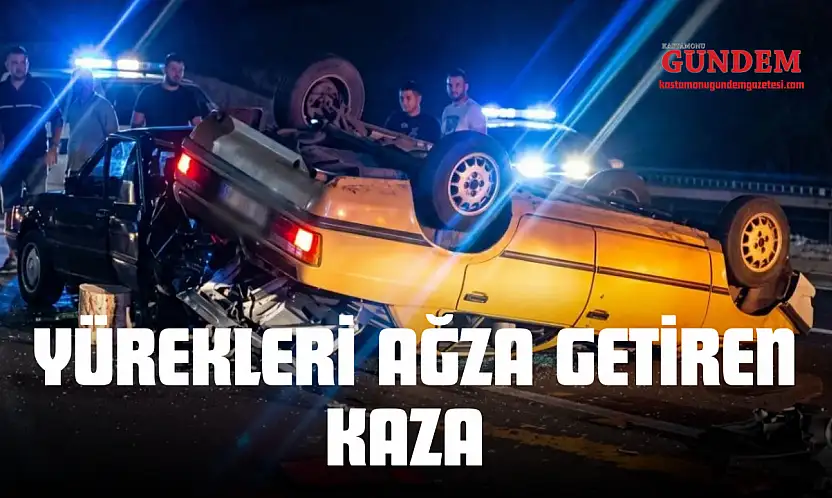 Feci Kaza: Kontrolden Çıkan Otomobil Takla Attı