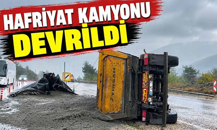 Hafriyat Kamyonu Devrildi