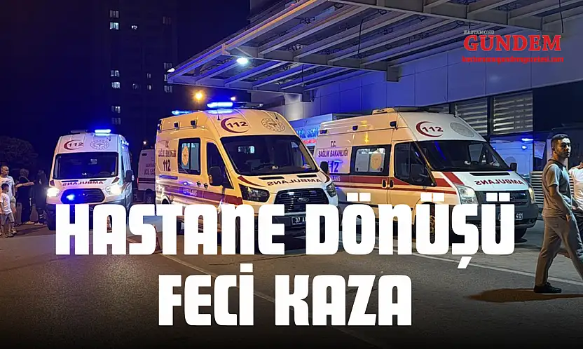 Hastane Dönüşü Feci Kaza, Yaralılar Var!
