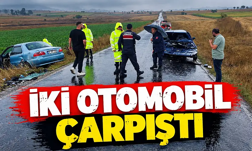 İki Otomobil Çarpıştı: 2 Yaralı
