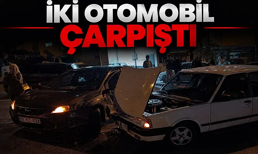 İki Otomobil Çarpıştı