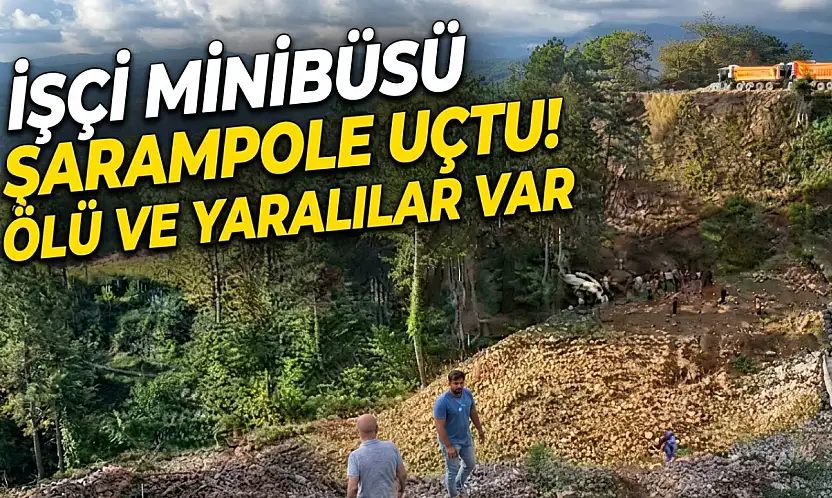 İşçi Minibüsü Şarampole Uçtu! Ölü Ve Yaralılar Var