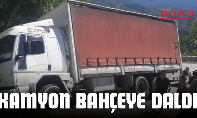 Kamyon Bahçeye Daldı