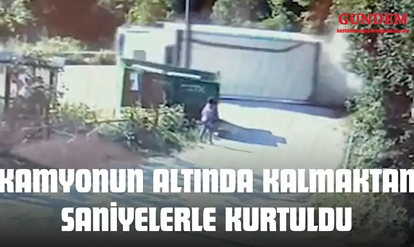 Kamyonun Altında Kalmaktan Saniyelerle Kurtuldu