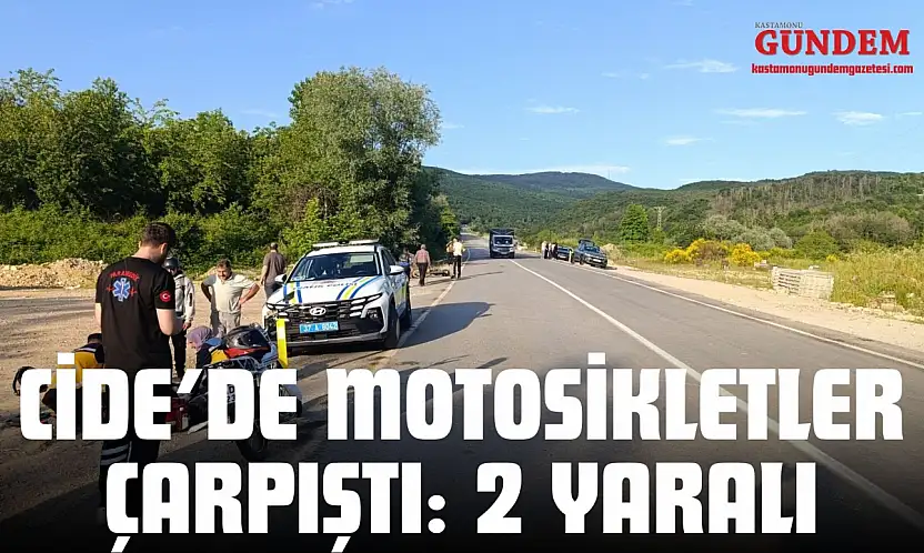 Cide'de Motosikletler Çarpıştı: 2 Yaralı