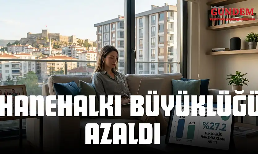 Kastamonu'da Hanehalkı Büyüklüğü Azaldı